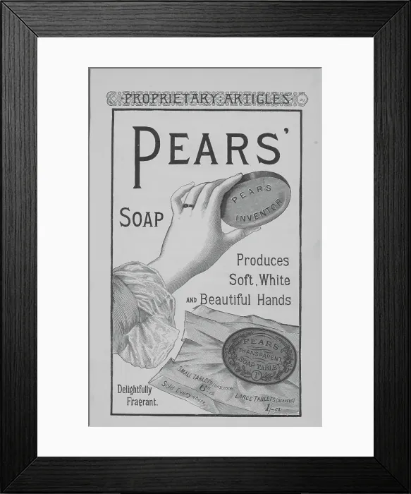 Framed Print : Advert For Pears Soap Framed Print : Advert For Pears Soap