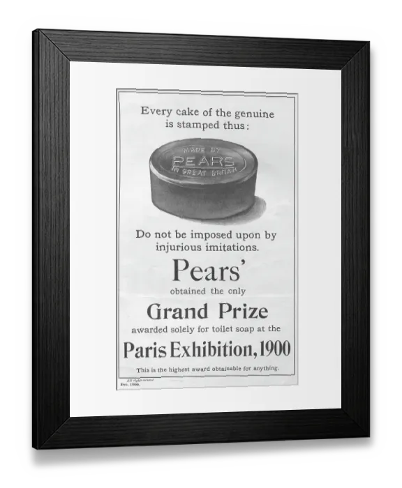 Framed Print : Pears Soap Framed Print : Pears Soap