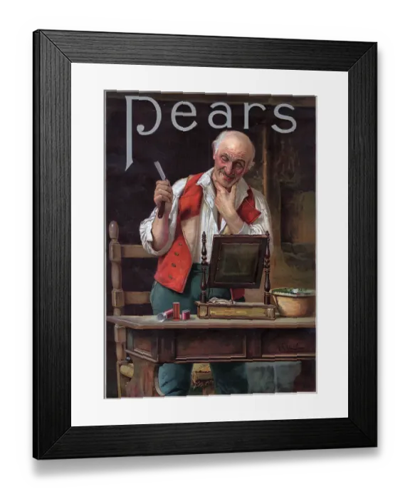 Framed Print : English Pears Soap Geezer Poster Framed Print : English Pears Soap Geezer Poster