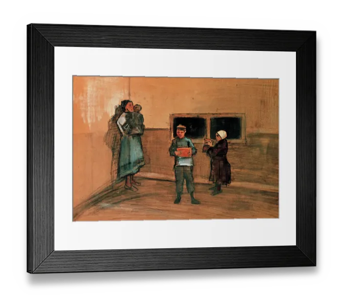 Framed Print : The Refectory of the Poor (The Distribution of the soup), by Van Gogh Vincent, 1883, 19th Century, pencil, Italian chalk and watercolor Framed Print : The Refectory of the Poor (The Distribution of the soup), by Van Gogh Vincent, 1883, 19th Century, pencil, Italian chalk and watercolor