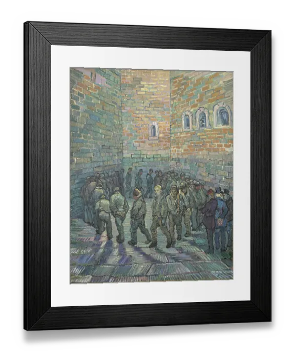 Framed Print : The Round of the Prisoners, by van Gogh Vincent, 19th Century, 1890, oil on canvas, cm 80 x 64 Framed Print : The Round of the Prisoners, by van Gogh Vincent, 19th Century, 1890, oil on canvas, cm 80 x 64