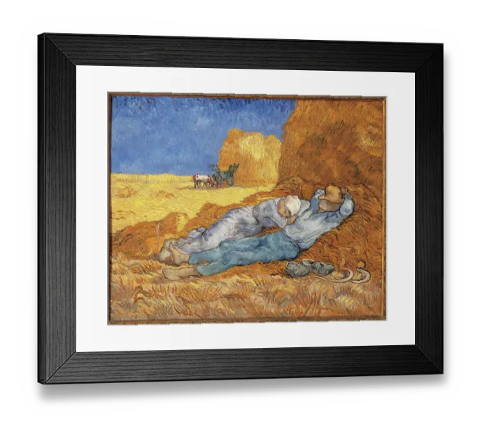 Framed Print : The Siesta, by Vincent Van Gogh, 1889 - 1890 about, 19th Century, oil on canvas, cm 73 x 91