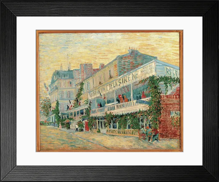 Framed Print : The Restaurant de la Sirne, by Vincent Van Gogh, 1887, 19th Century, oil on canvas, cm 54, 5 x 65, 5 Framed Print : The Restaurant de la Sirne, by Vincent Van Gogh, 1887, 19th Century, oil on canvas, cm 54, 5 x 65, 5