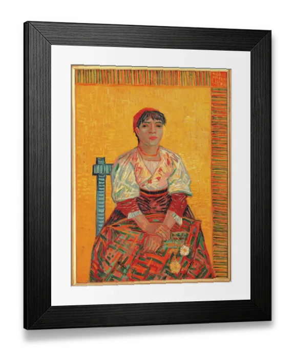 Framed Print : The Italian Woman, by Vincent Van Gogh, 1887, 19th Century, oil on canvas, cm 81 x 60 Framed Print : The Italian Woman, by Vincent Van Gogh, 1887, 19th Century, oil on canvas, cm 81 x 60