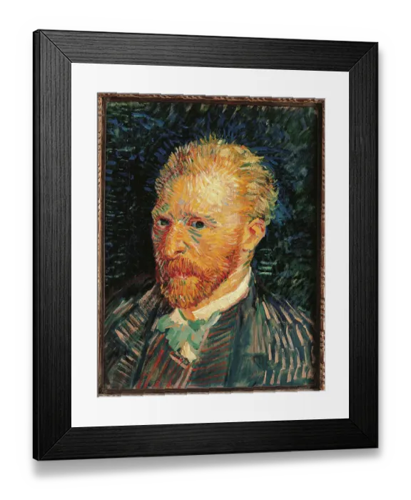 Framed Print : Self portrait, by Vincent Van Gogh, 1887, 19th Century, oil on canvas, cm 44, 1 x 35, 1