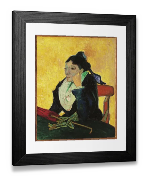 Framed Print : The Arlesienne, by Vincent Van Gogh, 1888, 19th Century, oil on canvas, cm 92, 5 x 73, 5 Framed Print : The Arlesienne, by Vincent Van Gogh, 1888, 19th Century, oil on canvas, cm 92, 5 x 73, 5