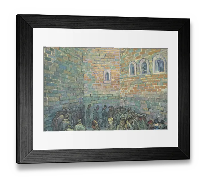 Framed Print : The Round of the Prisoners, by Vincent Van Gogh, 1890, 19th Century, oil on canvas, cm 80 x 64 Framed Print : The Round of the Prisoners, by Vincent Van Gogh, 1890, 19th Century, oil on canvas, cm 80 x 64