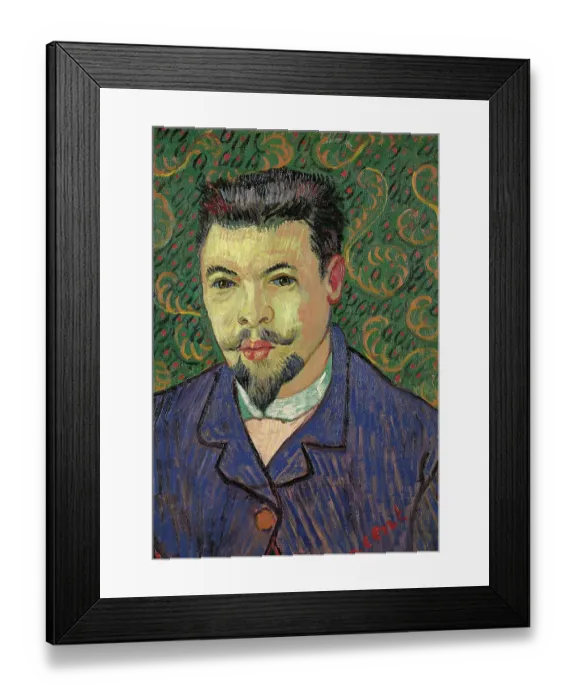 Framed Print : Portrait of Doctor Felix Rey, by Vincent Van Gogh, 1889 - 1889, 19th Century, oil on canvas, cm 64 x 53 Framed Print : Portrait of Doctor Felix Rey, by Vincent Van Gogh, 1889 - 1889, 19th Century, oil on canvas, cm 64 x 53