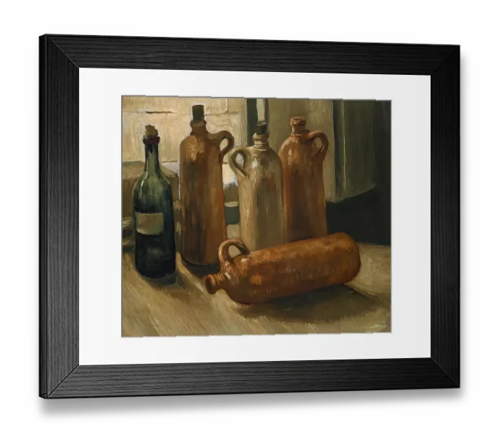 Framed Print : Still Life With Five Bottles Framed Print : Still Life With Five Bottles