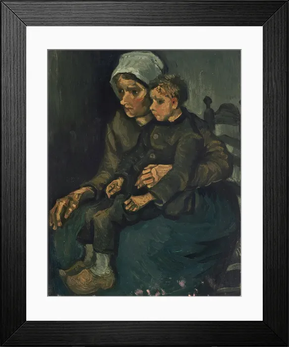 Framed Print : Peasant Woman With Child On Her Lap Framed Print : Peasant Woman With Child On Her Lap