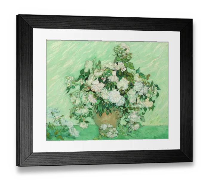Framed Print : Roses, 1890. Artist Vincent van Gogh. (Photo by Heritage Art / Heritage Images Framed Print : Roses, 1890. Artist Vincent van Gogh. (Photo by Heritage Art / Heritage Images