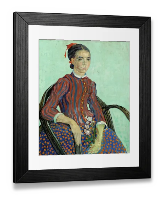 Framed Print : La Mousmé, 1888. Artist Vincent van Gogh Framed Print : La Mousmé, 1888. Artist Vincent van Gogh