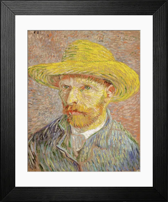 Framed Print : Self-Portrait With A Straw Hat (Obverse: The Potato Peeler) Framed Print : Self-Portrait With A Straw Hat (Obverse: The Potato Peeler)