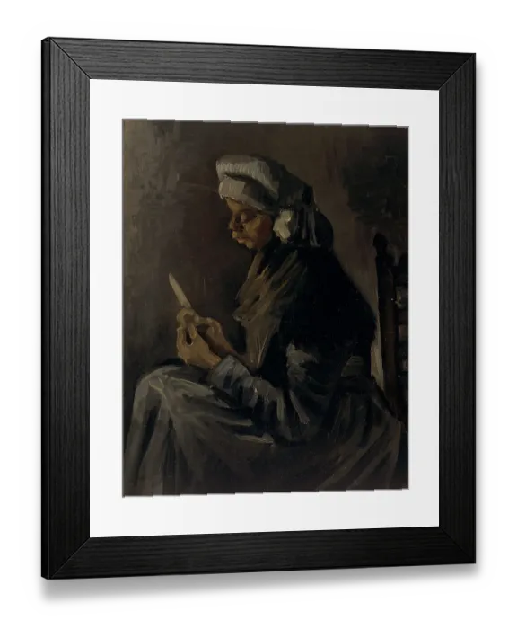 Framed Print : The Potato Peeler (Reverse: Self-Portrait With A Straw Hat) Framed Print : The Potato Peeler (Reverse: Self-Portrait With A Straw Hat)