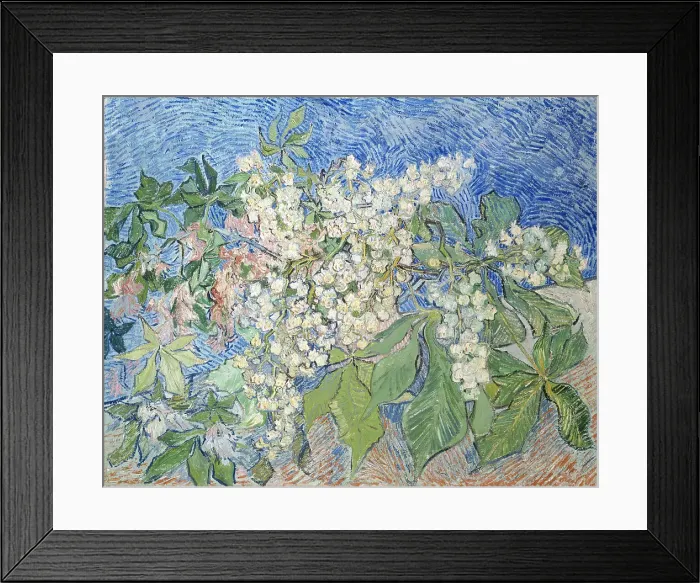 Framed Print : Branches De Marronniers En Fleur Framed Print : Branches De Marronniers En Fleur