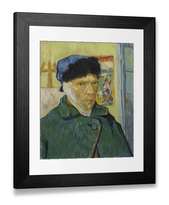 Framed Print : Autoportrait À Loreille Bandée (Self-Portrait With Bandaged Ear) Framed Print : Autoportrait À Loreille Bandée (Self-Portrait With Bandaged Ear)