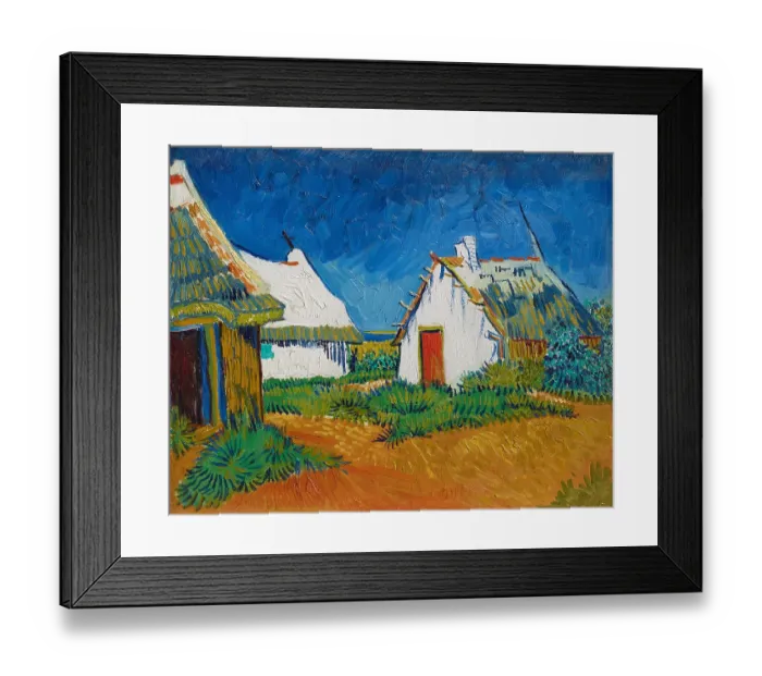 Framed Print : Cabanes Blanches Aux Saintes-Maries (Three White Cottages In Saintes-Maries) Framed Print : Cabanes Blanches Aux Saintes-Maries (Three White Cottages In Saintes-Maries)