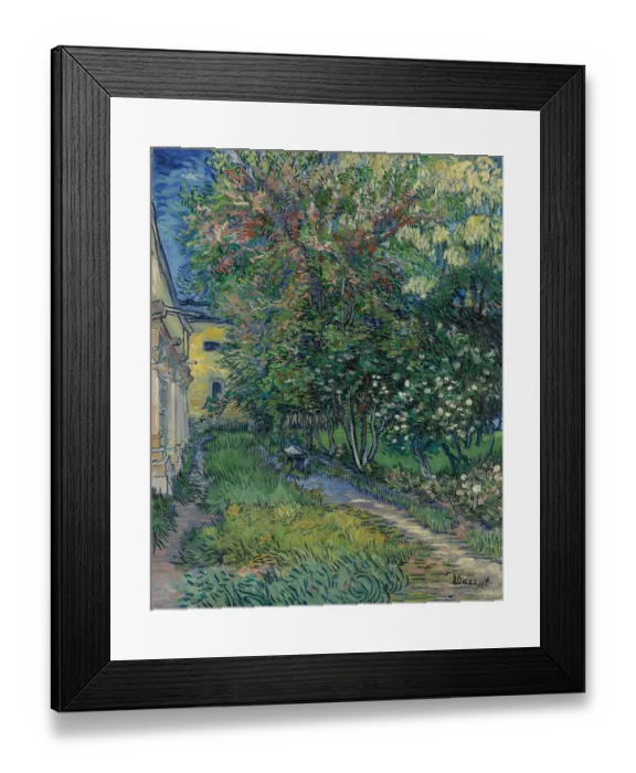 Framed Print : The Garden At The Asylum At Saint-Remy Framed Print : The Garden At The Asylum At Saint-Remy