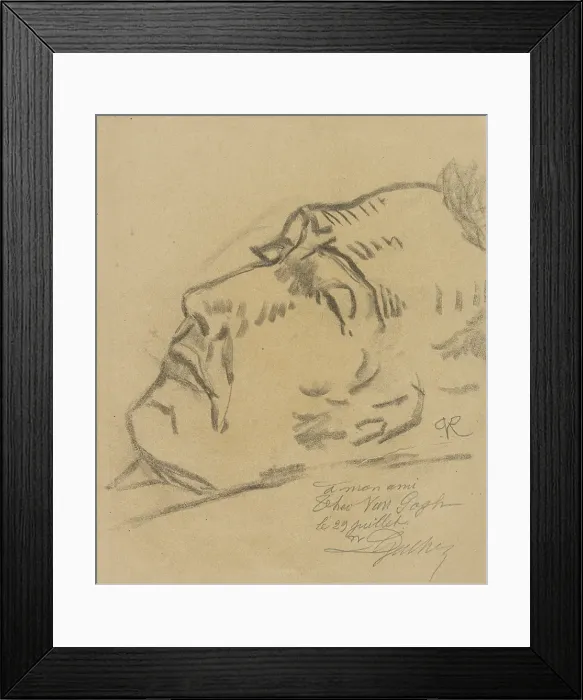 Framed Print : Vincent Van Gogh On His Deathbed Framed Print : Vincent Van Gogh On His Deathbed
