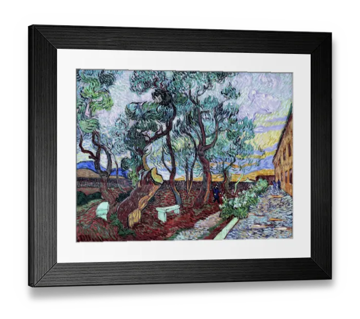 Framed Print : The Garden Of The Hospital At Saint-Rémy Framed Print : The Garden Of The Hospital At Saint-Rémy
