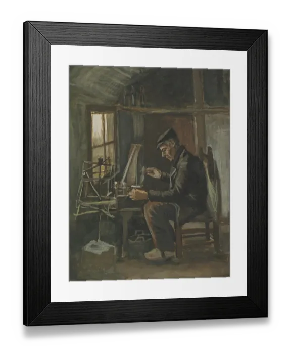 Framed Print : Man Winding Yarn Framed Print : Man Winding Yarn