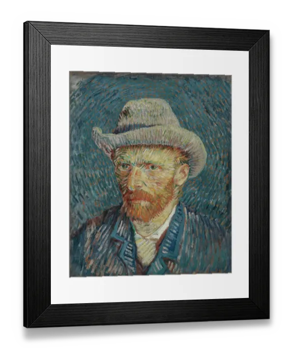 Framed Print : Self-Portrait With Grey Felt Hat Framed Print : Self-Portrait With Grey Felt Hat