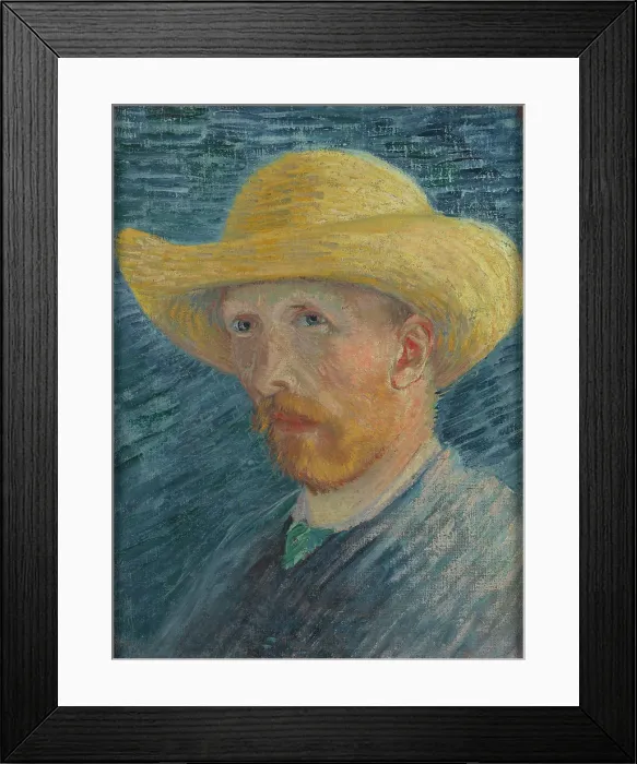 Framed Print : Self-Portrait With Straw Hat Framed Print : Self-Portrait With Straw Hat