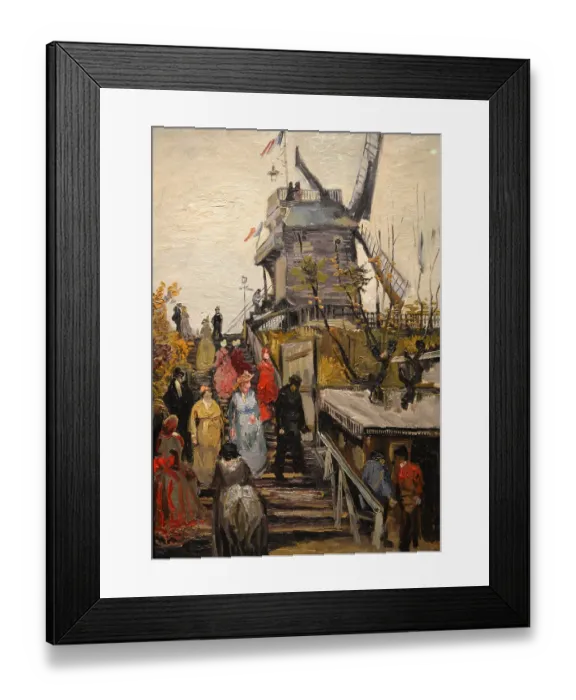 Framed Print : Le Moulin de Blute-Fin. Artist: Gogh, Vincent, van (1853-1890) Framed Print : Le Moulin de Blute-Fin. Artist: Gogh, Vincent, van (1853-1890)