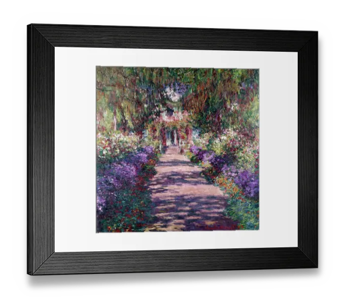 Framed Print : 1900s 1902 GARDEN PATH