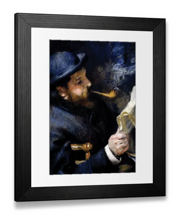 Framed Print : Claude Monet Reading A Newspaper Framed Print : Claude Monet Reading A Newspaper