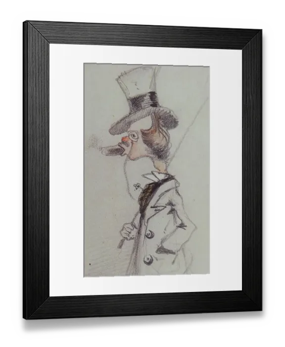 Framed Print : Dandy with a Cigar (Dandy au Cigare), ca 1857 Framed Print : Dandy with a Cigar (Dandy au Cigare), ca 1857