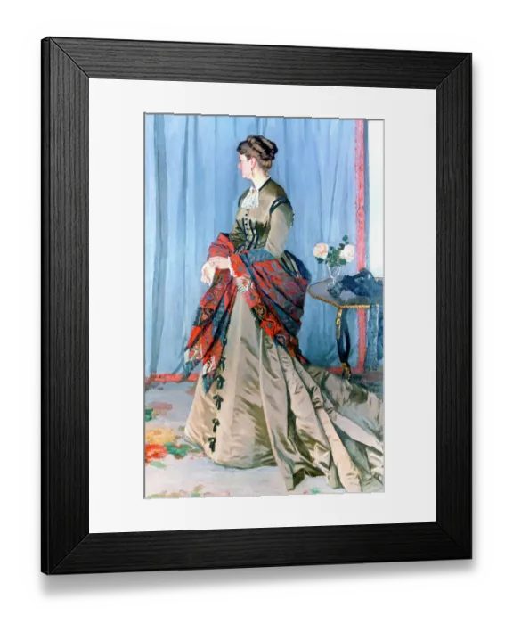 Framed Print : Madame Gaudibert, 1868. Artist: Claude Monet