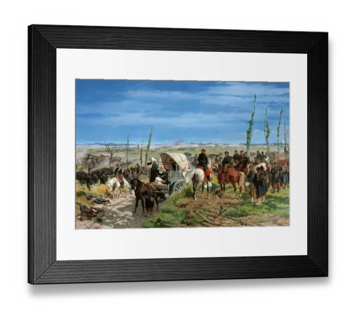 Framed Print : The Italian Camp at the Battle of Magenta, by Giovanni Fattori, 1862, 19th Century, oil on canvas, cm 240 x 340 Framed Print : The Italian Camp at the Battle of Magenta, by Giovanni Fattori, 1862, 19th Century, oil on canvas, cm 240 x 340