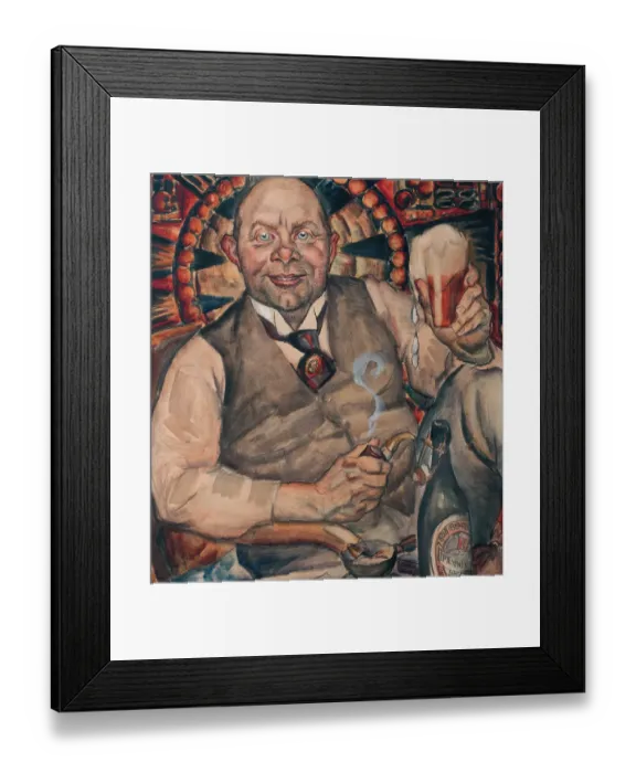 Framed Print : Piet Boendermaker With Beer Glass Framed Print : Piet Boendermaker With Beer Glass