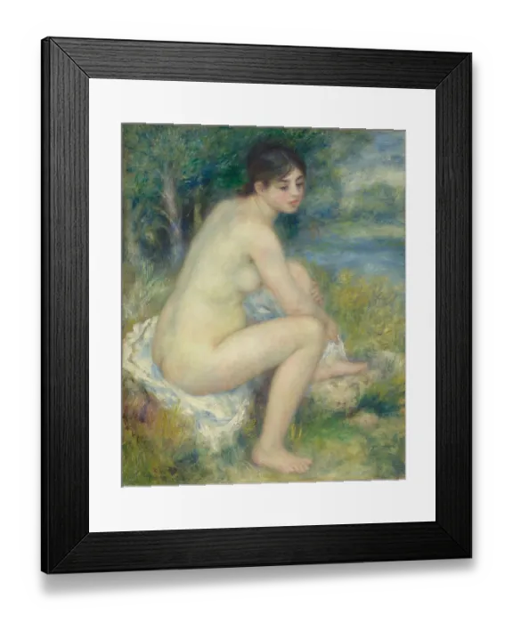 Framed Print : Nude Woman in a landscape, 1883. Found in the collection of the Musée de l'Orangerie, Paris Framed Print : Nude Woman in a landscape, 1883. Found in the collection of the Musée de l'Orangerie, Paris