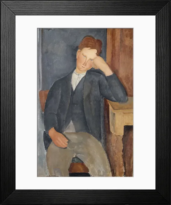 Framed Print : The Young Apprentice, 1918-1919. Artist: Modigliani, Amedeo (1884-1920)