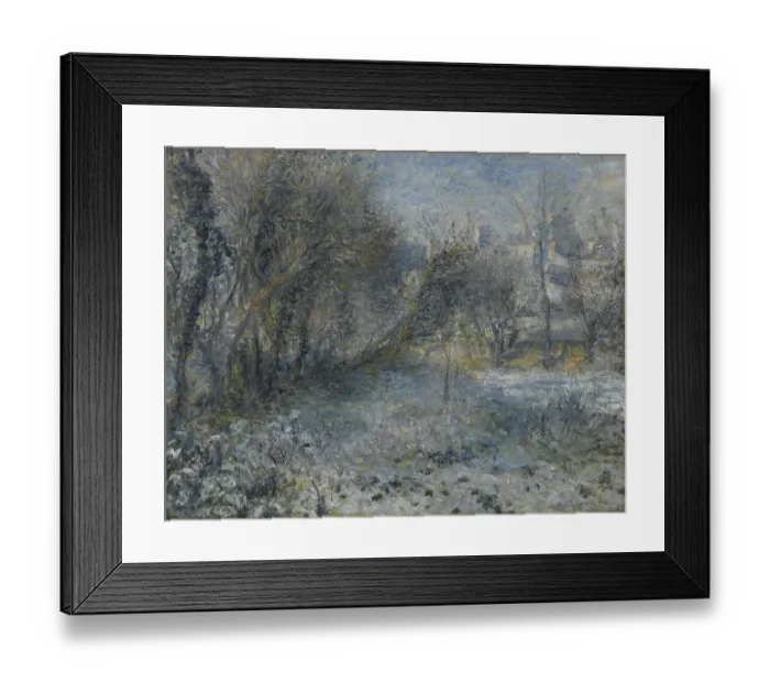 Framed Print : Snow-covered Landscape, 1870-1875. Artist: Renoir, Pierre Auguste (1841-1919) Framed Print : Snow-covered Landscape, 1870-1875. Artist: Renoir, Pierre Auguste (1841-1919)