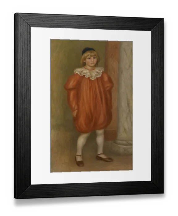 Framed Print : Claude Renoir in Clown Costume, 1909. Artist: Renoir, Pierre Auguste (1841-1919)