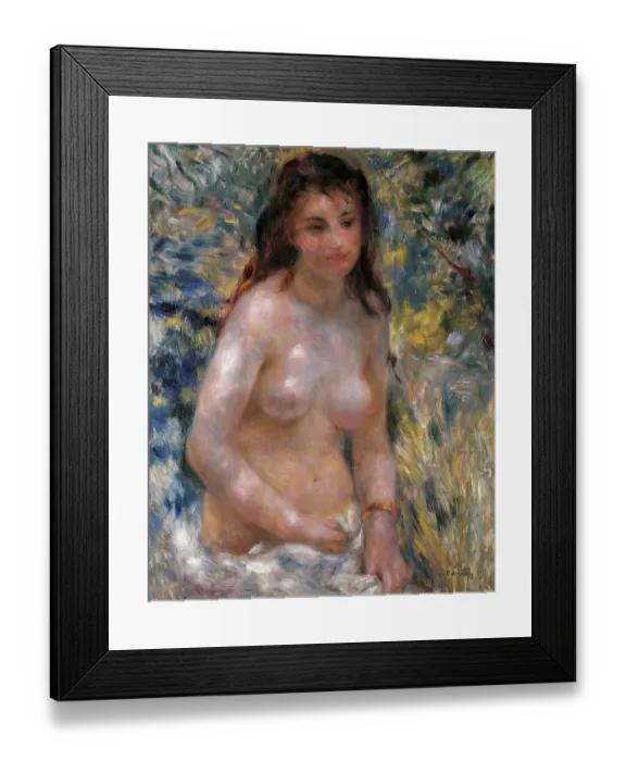 Framed Print : Young Woman in the Sun, or Study, Torso, Sunlight, by Pierre-Auguste Renoir, 1876, 19th Century, oil on canvas Framed Print : Young Woman in the Sun, or Study, Torso, Sunlight, by Pierre-Auguste Renoir, 1876, 19th Century, oil on canvas