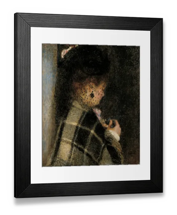 Framed Print : Young Woman with a Veil, by Pierre-Auguste Renoir, 1875, 19th Century, oil on canvas Framed Print : Young Woman with a Veil, by Pierre-Auguste Renoir, 1875, 19th Century, oil on canvas