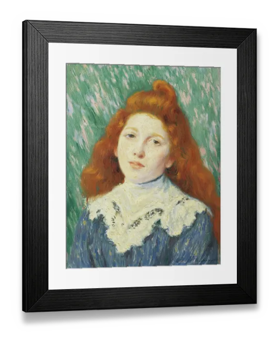 Framed Print : Girl with White Small Collar, by Zandomeneghi Federico, 19th Century, 1890, oil; canvas; oil on canvas, cm 41 x 34 Framed Print : Girl with White Small Collar, by Zandomeneghi Federico, 19th Century, 1890, oil; canvas; oil on canvas, cm 41 x 34