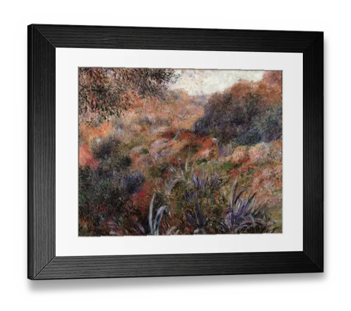 Framed Print : Algerian Landscape, the Ravine of the Wild Woman, by Pierre-Auguste Renoir, 1881 about, 19th Century, oil on canvas, cm 65, 5 x 81 Framed Print : Algerian Landscape, the Ravine of the Wild Woman, by Pierre-Auguste Renoir, 1881 about, 19th Century, oil on canvas, cm 65, 5 x 81