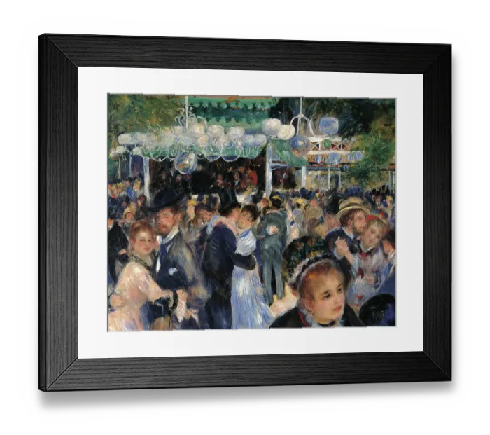 Framed Print : Dance at the Moulin de la Galette, by Pierre-Auguste Renoir, 1876, 19th Century, oil on canvas, cm 131 x 175 Framed Print : Dance at the Moulin de la Galette, by Pierre-Auguste Renoir, 1876, 19th Century, oil on canvas, cm 131 x 175