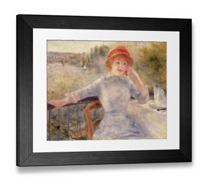 Framed Print : Alphonsine Fournaise, by Pierre-Auguste Renoir, 1879 about, 19th Century, oil on canvas, cm 73, 5 x 93