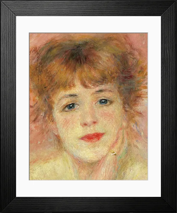Framed Print : Portrait of the Actress Jeanne Samary, by Pierre-Auguste Renoir, 1877, 19th Century, oil on canvas, cm 56 x 47 Framed Print : Portrait of the Actress Jeanne Samary, by Pierre-Auguste Renoir, 1877, 19th Century, oil on canvas, cm 56 x 47