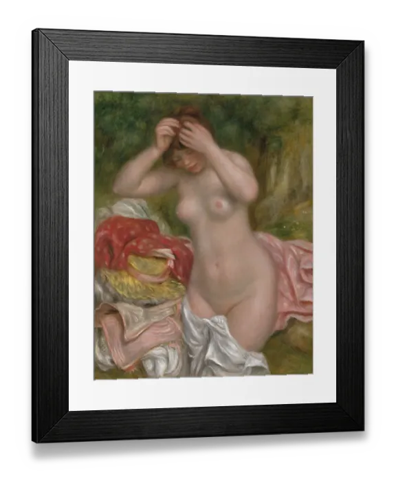 Framed Print : Bather Arranging Her Hair Framed Print : Bather Arranging Her Hair