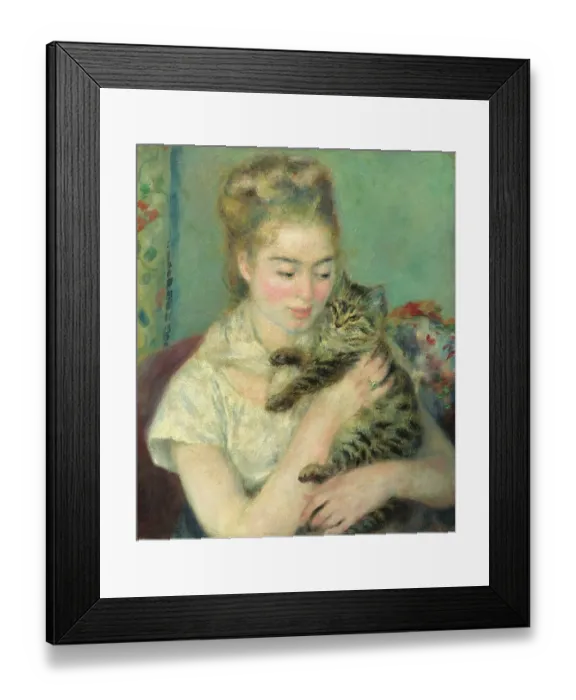 Framed Print : Woman With A Cat Framed Print : Woman With A Cat