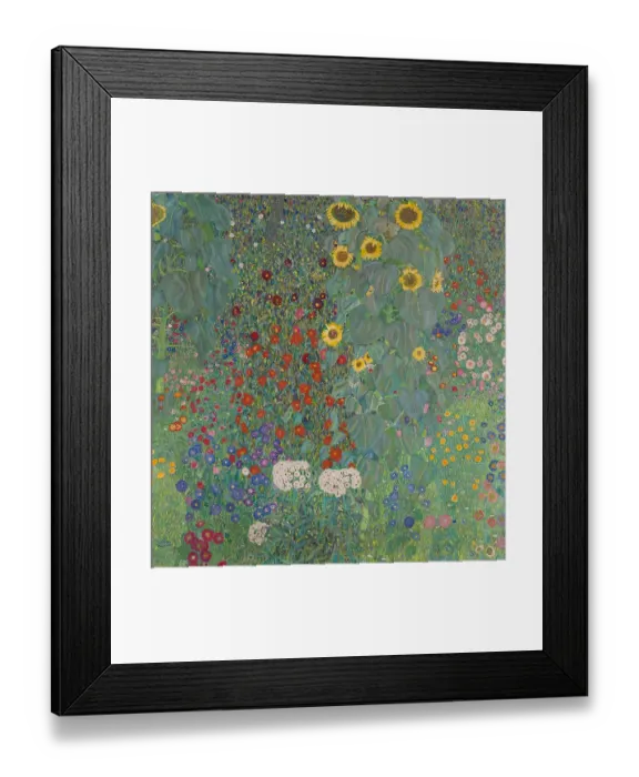 Framed Print : Cottage Garden With Sunflowers Framed Print : Cottage Garden With Sunflowers