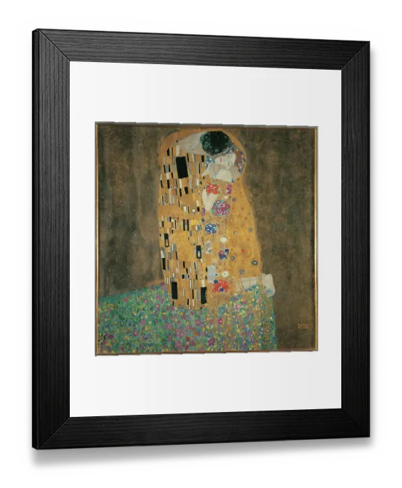 Framed Print : The Kiss, by Gustav Klimt, 1908 about, 20th Century, oil on canvas, cm 180 x 180 Framed Print : The Kiss, by Gustav Klimt, 1908 about, 20th Century, oil on canvas, cm 180 x 180