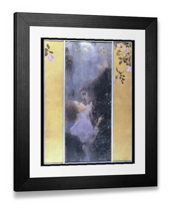 Framed Print : Love, a man and Woman in romantic embrace